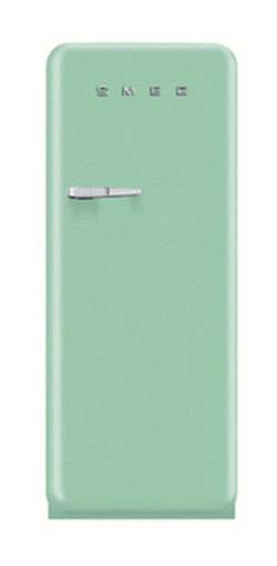 Smeg FAB28Q Fridge with Freezer Compartment, A++ Energy Rating, 60cm Wide, Right-Hand Hinge Pastel Green